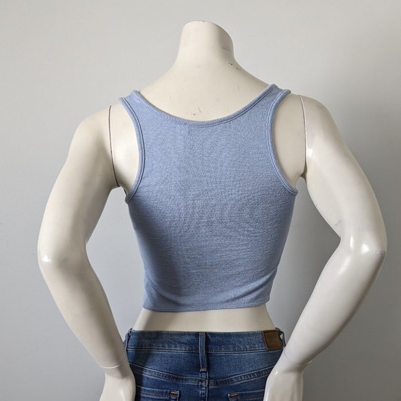 Wilfred Free - "Betsy" Baby Blue Tank Top with Front Tie - Size XXS - Picture 5 of 6